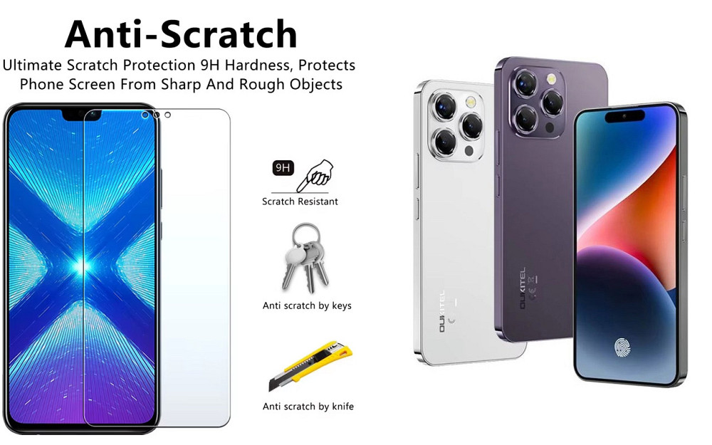 Захисне скло NeoGlass для Oukitel P1 – надпрозоре та стійке Київ - фото 1