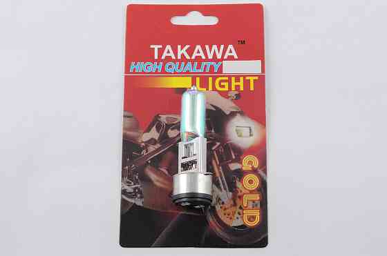 Лампа BA20D (2 вуса) 12V 35W/35W (хамелеон райдужний) (блістер) TAKAWA (mod:A) Київ