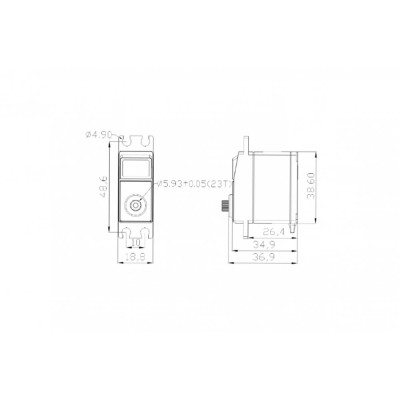 Сервопривід для дрона Emax ES3005HV Metal Gear Digital Servo (0102007010) Вінниця - фото 4
