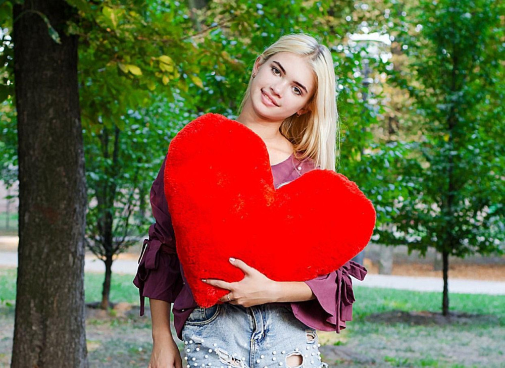 Плюшева іграшка-подушка «Серце» 50 см, м'яка іграшка. Тернопіль - фото 2