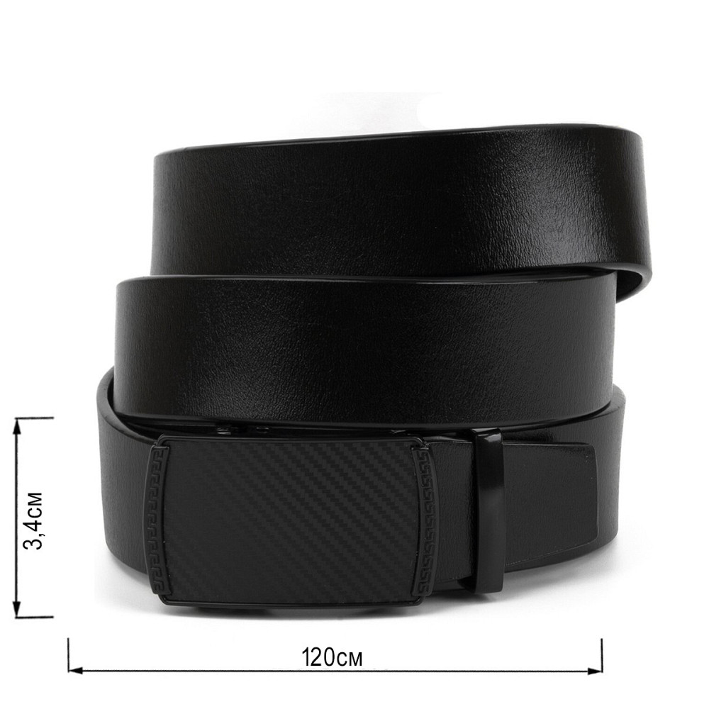 Ремень мужской c пряжкой мелкий ромб Черный (Vintage) Киев - изображение 7