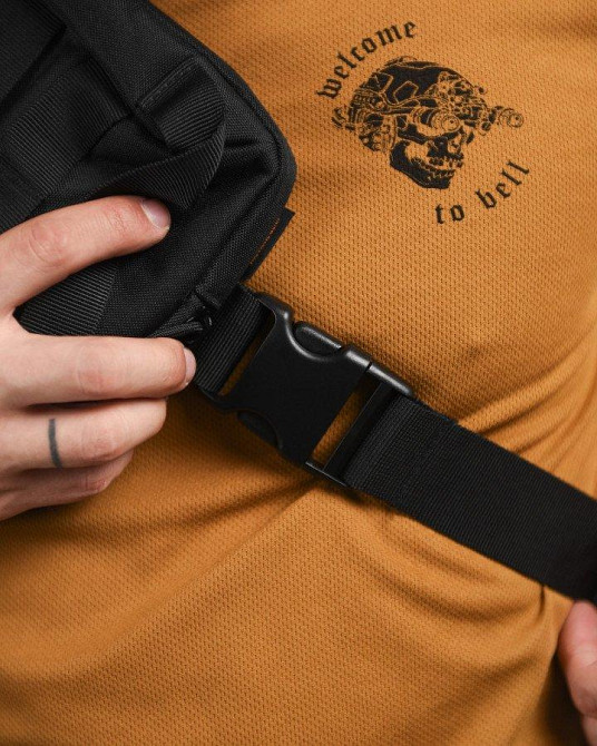 Сумка на плече тактична рюкзак однолямовий silver knight чорна ВН11060 Одеса - фото 5