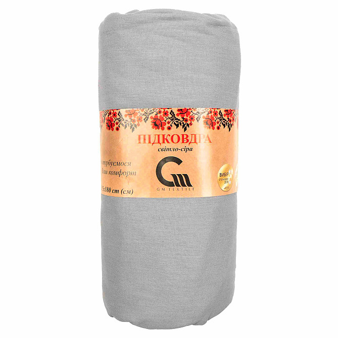 Підковдра 180x215 Поплін GM Textile 120 г/м2 Бавовна (Світло-сірий) Суми - фото 1
