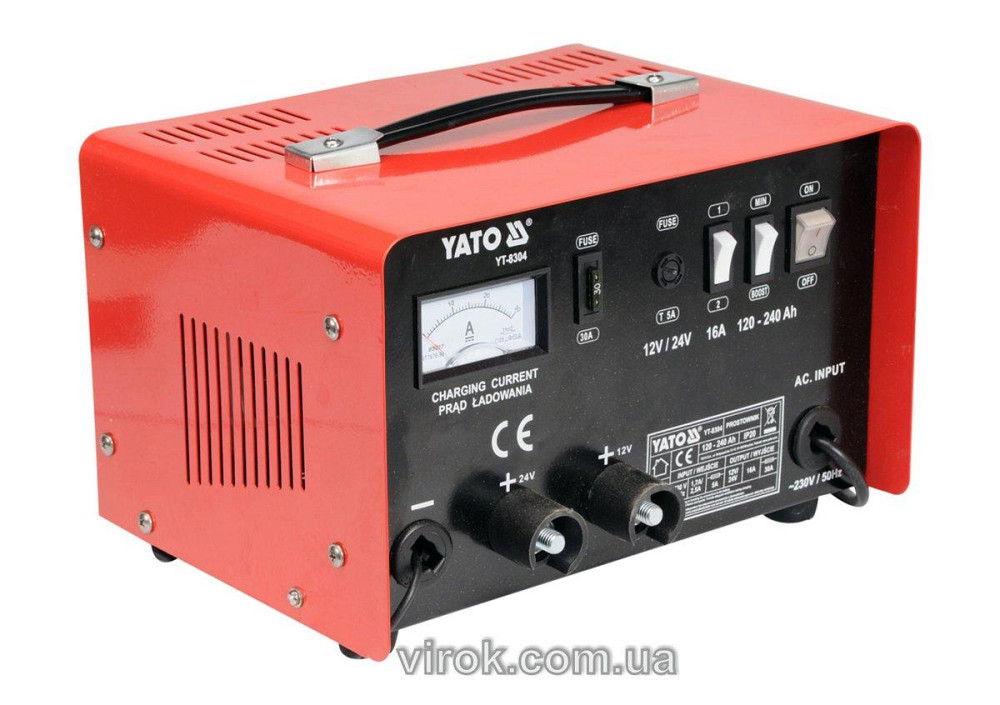 Зарядний прилад YATO : 12/24V, 16А, 240Ah [2] Одесса - изображение 1