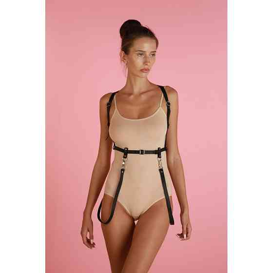 Портупея One Size K36.1, натуральна шкіра, чорна Sex Aura Київ