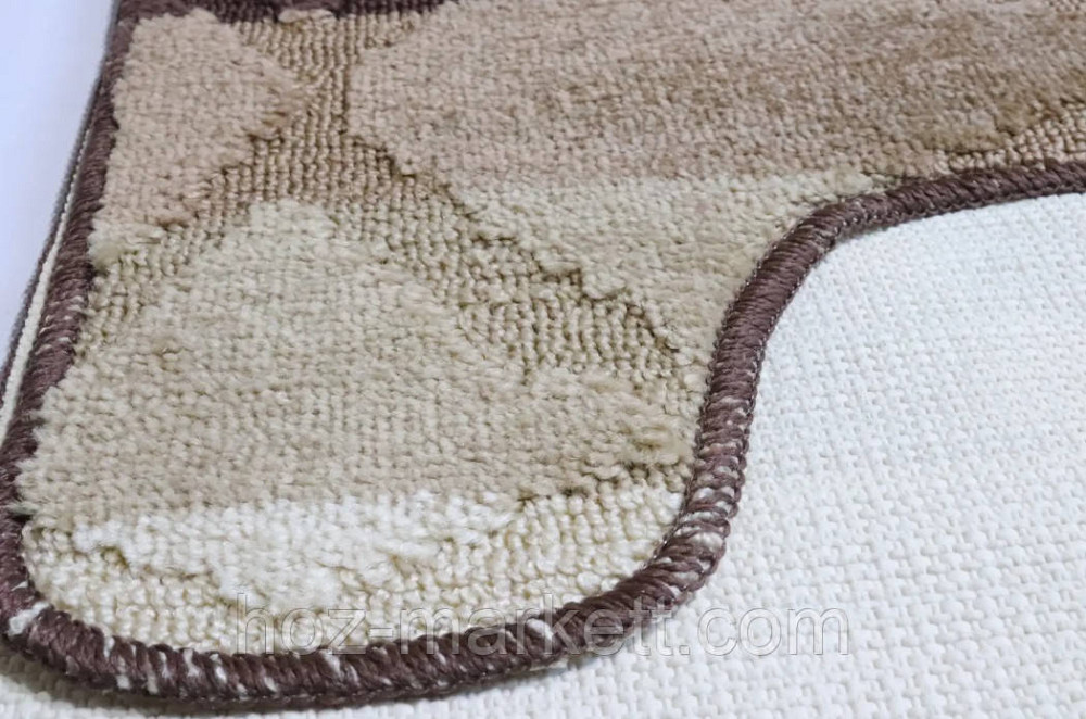 Коврики для ванной беж с коричневым производство Турция 80 х 50 см и 50 х 40 см Харьков - изображение 2