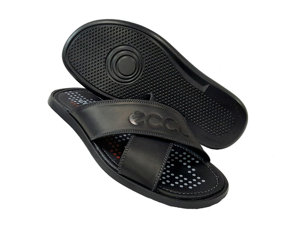 Мужские кожаные шлепки,производство Польши.p.44(28,5см) Киев - изображение 1