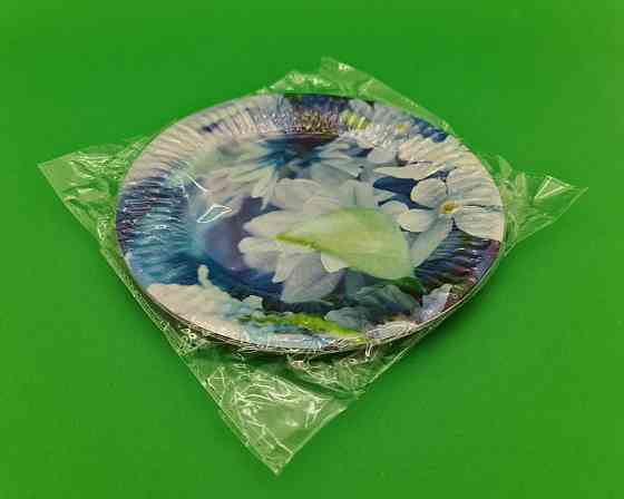 Бумажная тарелка с рисунком  18см