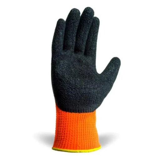 Рукавички 4517 трикотаж латексне покриття неповний облив р.10(XL) помаранч/чорний ДКГ Житомир - фото 2