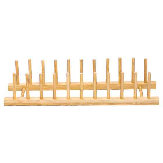 Yiwu Підставка для тарілок та кришок 45×11×9.5 (см) дерев'яна на кухню HB-40-14 Київ