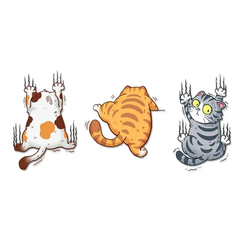 Водонепроникна наклейка з трьома котами, вінілова стійка наклейка для авто, мотоциклів, ноутбуків, с Київ - фото 2