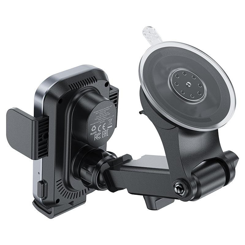 Автотримач для телефона з БЗП ACEFAST D53 wireless charging car holder with electric clamp for dashboard Black Київ - фото 7