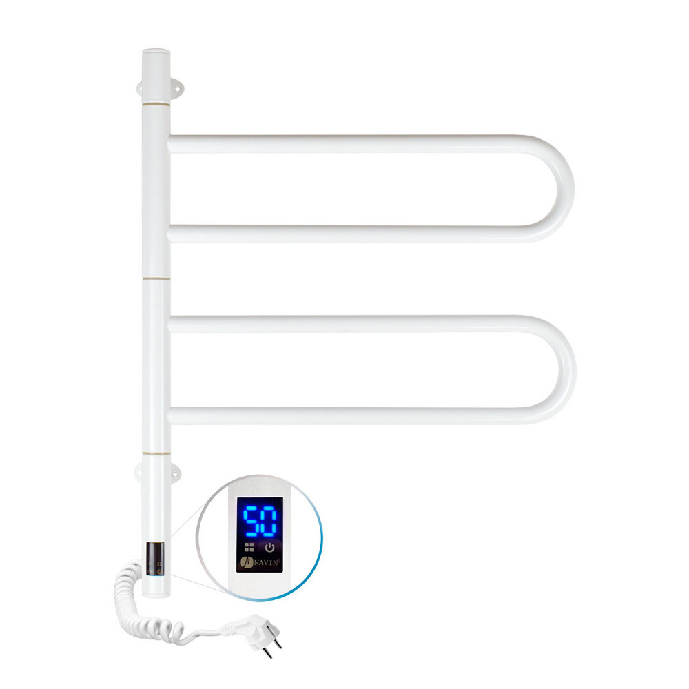 Полотенцесушитель электрический NAVIN Fouette 480х600 Sensor (белый) таймер 12-112033-4860 Киев - изображение 3