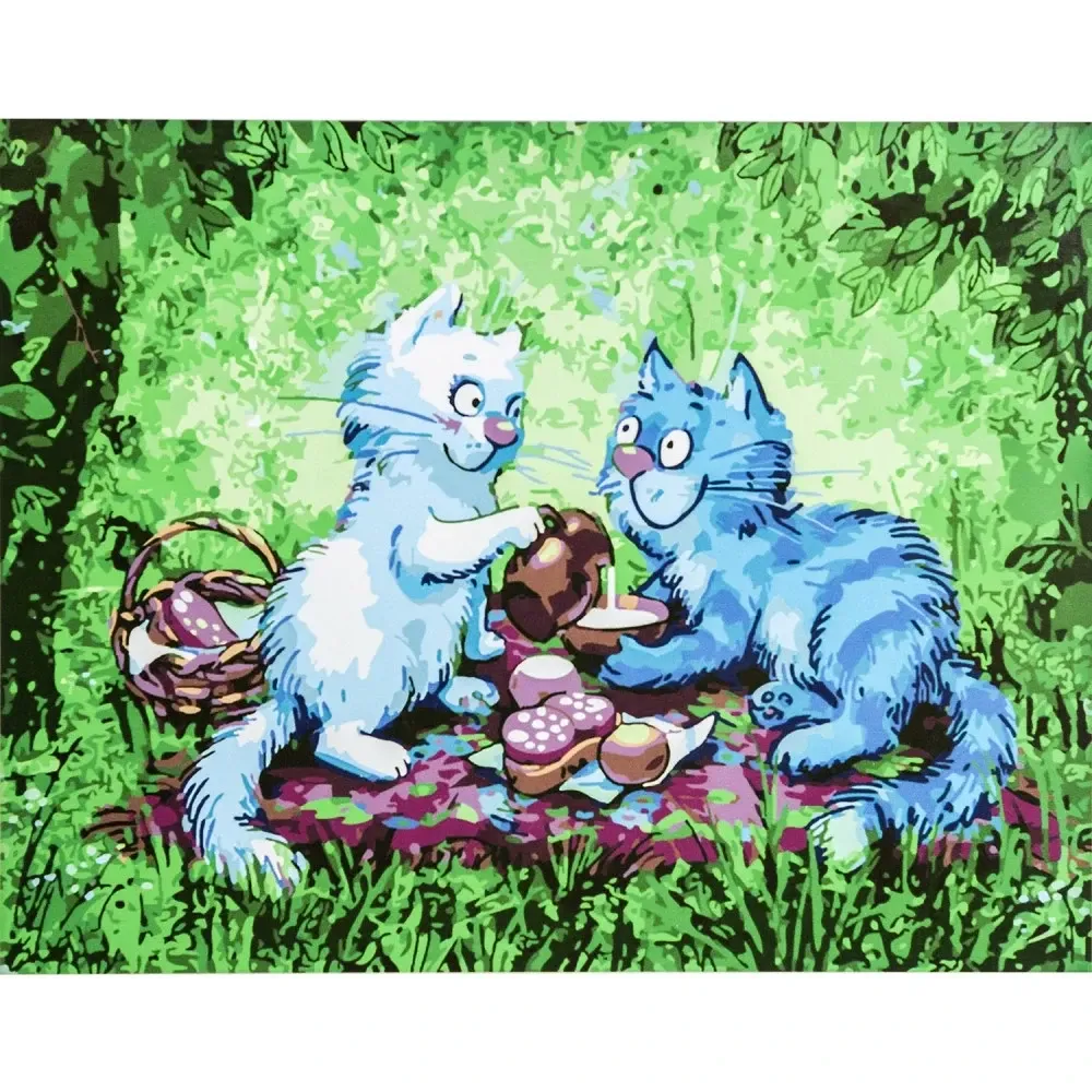 Набір для розпису по номерах SS-3686 "Романтика на галявинці", розміром 30х40 см, шт Київ - фото 1