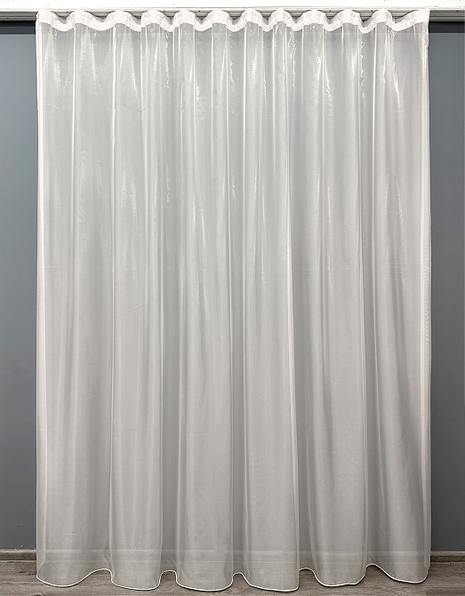 Тюль VR-Textil 001т Органза однотонна Бежевий 400х270 см (42-0491) Київ - фото 3