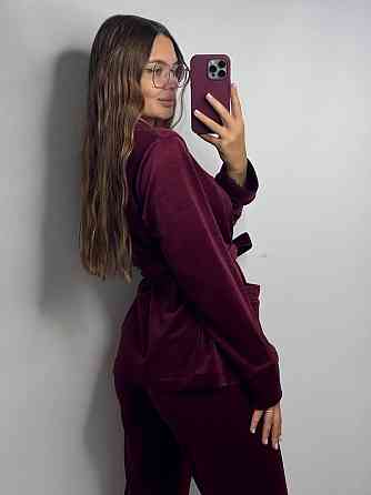 Домашній костюм шаль Бордовий M Харків