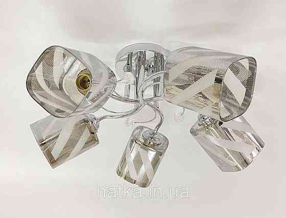 Люстра потолочная на 5 плафонов 6247E/5 Хром Киев