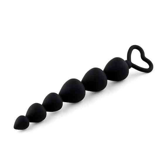 Анальний ланцюжок - Anal Beads Heart Black Sex Aura Київ