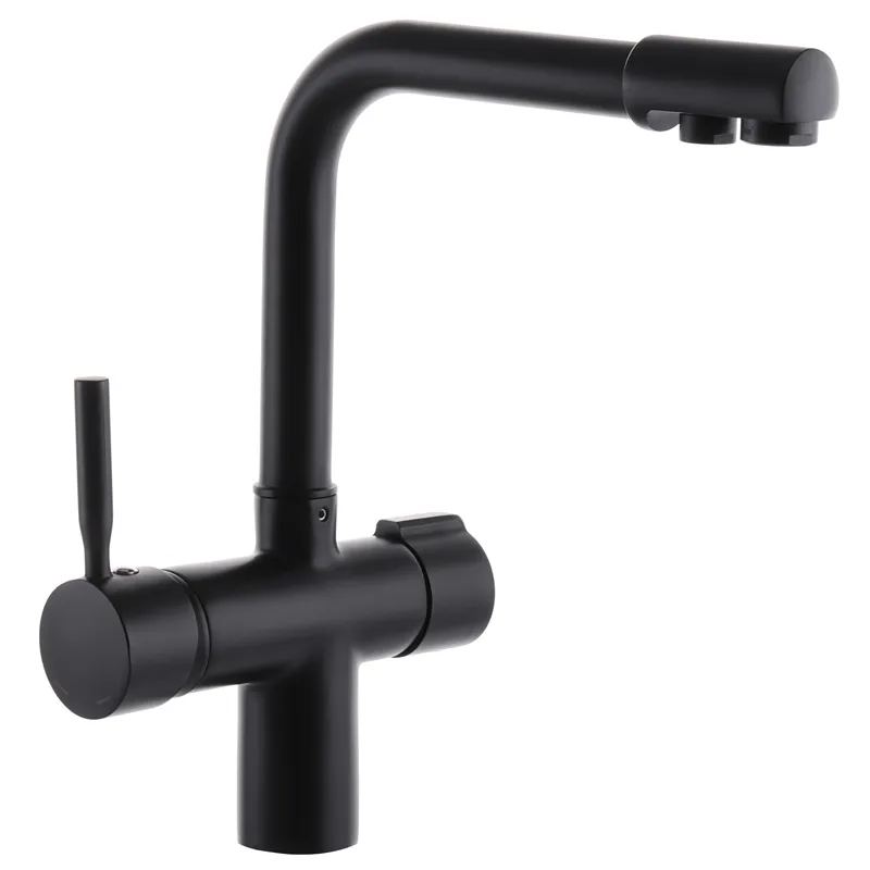Кухонный смеситель Haiba Hans 021 с выходом для питьевой воды, черный (HB0820) Харьков - изображение 1