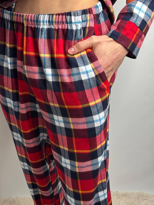 Чоловіча котонова піжама у клітинку Харків - фото 2