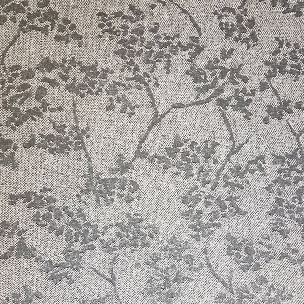 Шпалери вінілові на флізелін Marburg New Spirit Schoner Wohnen листя гілки квіти чорні на сірому Київ - фото 1