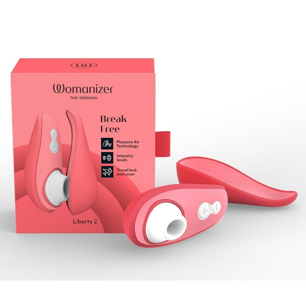 Вакуумний кліторальний стимулятор Womanizer Liberty 2 Vibrant Rose, 8 режимів, магнітна кришечка Sex Aura Київ - фото 9