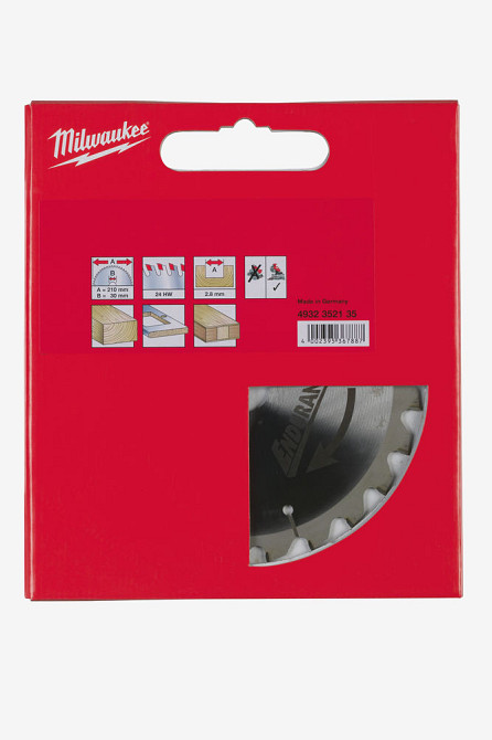 Диск пиляльний MILWAUKEE, Ø210/30мм, 24 зуб. Одеса - фото 2