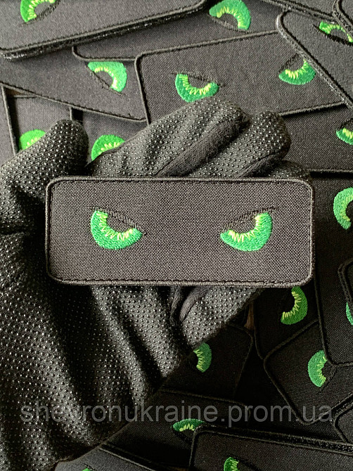 Шеврон ЗЛІ ОЧІ (Форма прямокутна. На липучці) Розмір 4x10см Київ - фото 5