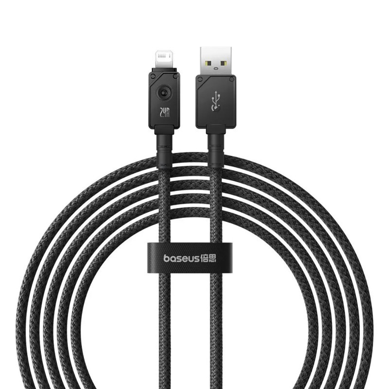 Кабель Baseus Unbreakable Series Fast Charging Data Cable USB to iP 2.4A 2m Cluster Black Киев - изображение 1
