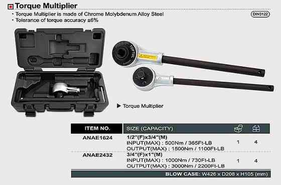 Редуктор-підсилювач мультиплікатор TOPTUL 3/4"х1" 1000-3000Nm ANAE2432 Чернігів