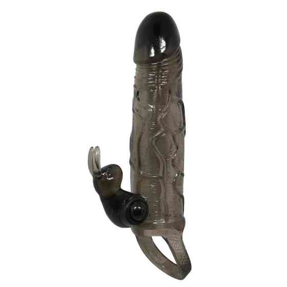 Насадка на член - Brave Man Vibrating Penis Sleeve 5,91" Black Sex Aura Київ