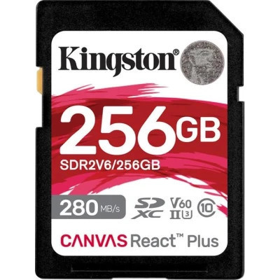 Карта памяти Kingston 256GB SDXC class 10 UHS-II U3 Canvas React Plus (SDR2V6/256GB) Винница - изображение 1