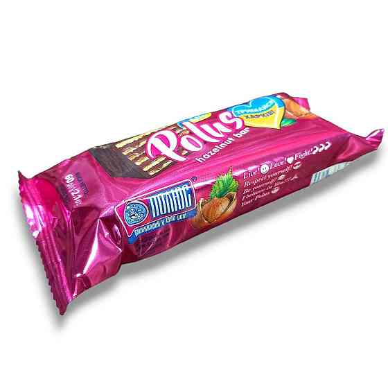 Вафельний торт Полюс Фундук 50 г — хрусткий десерт із горіховою начинкою в шоколадній глазурі Харків