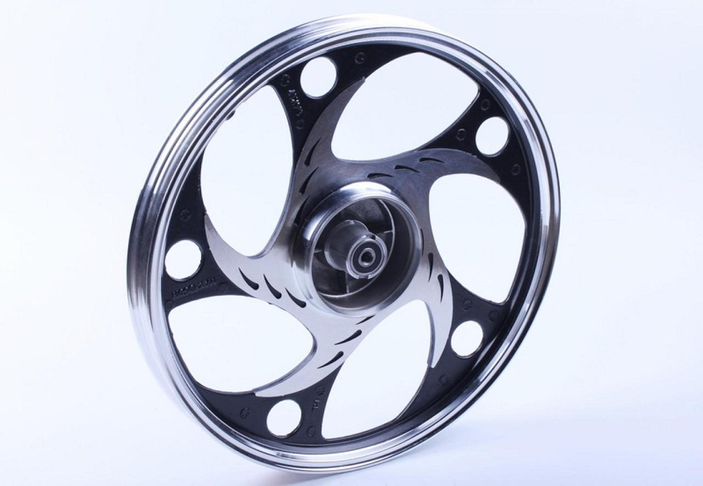 Диск колеса 1,4*17 (перед, барабан) (легкосплавний під 12 вісь) мотоцикл Альфа Мукачево - фото 1