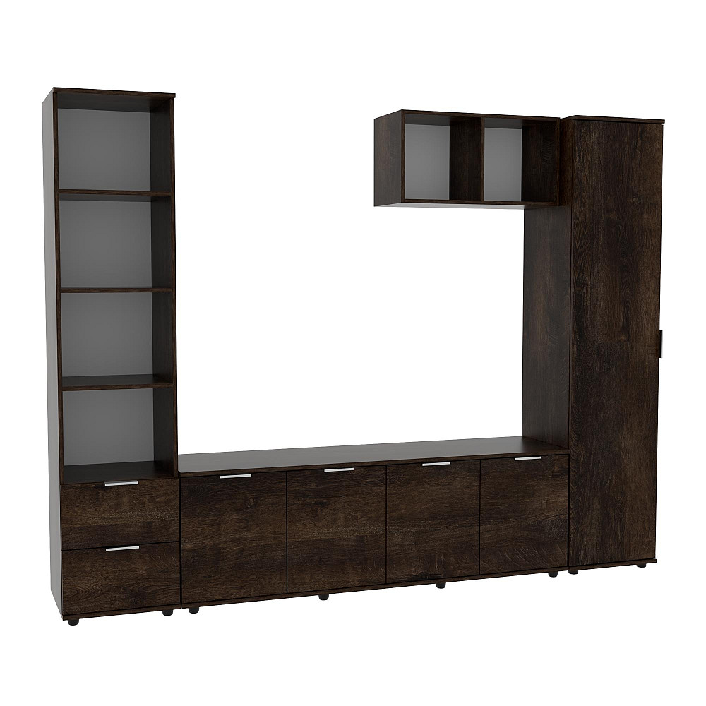 Стенка в гостиную Ketrin-2, Дуб Конкордия, 2440х425х1880 Львов - изображение 1