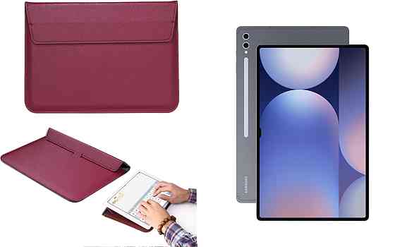 Чохол-конверт VitoCase для Samsung Galaxy Tab S10+, S10 Ultra 5G, з функцією підставки для планшета Бордовий Київ