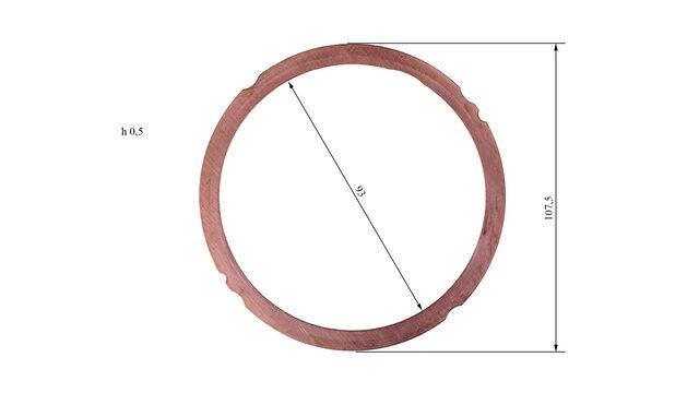 Прокладка головки циліндра метал — мотоблок дизель 192D Мукачево - фото 2