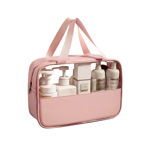Косметичка органайзер жіноча, для ванної кімнати водонепроникна, рожева Кам'янець-Подільський - фото 2