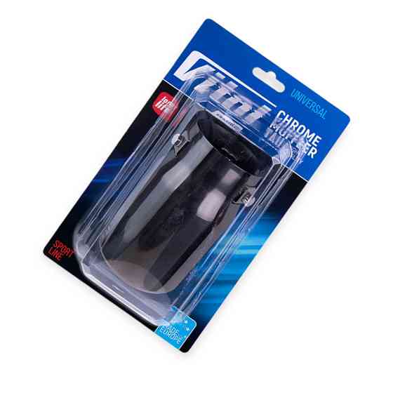 Насадка глушитель черный глянец d 70мм, l 127мм/2, внешн 76мм на Мукачево