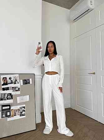 Женская стильная домишня пижама тройка, хлопок 100% 44/46 Одесса