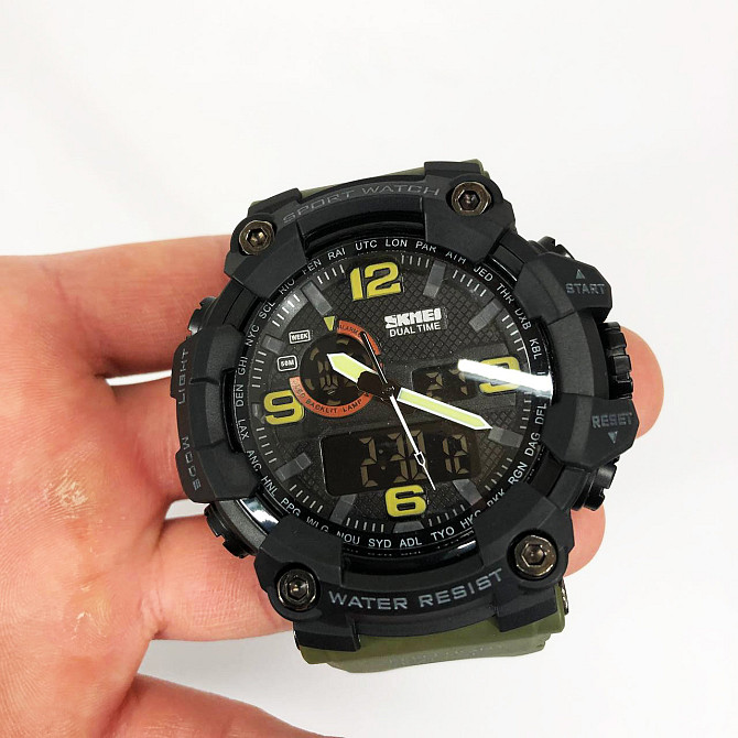 Найкращий тактичний годинник SKMEI 1520AG ARMY GREEN, Годинники військові з WL-850 офіційною гарантією Київ - фото 8