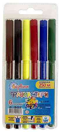 Фломастери 6 кол. 
