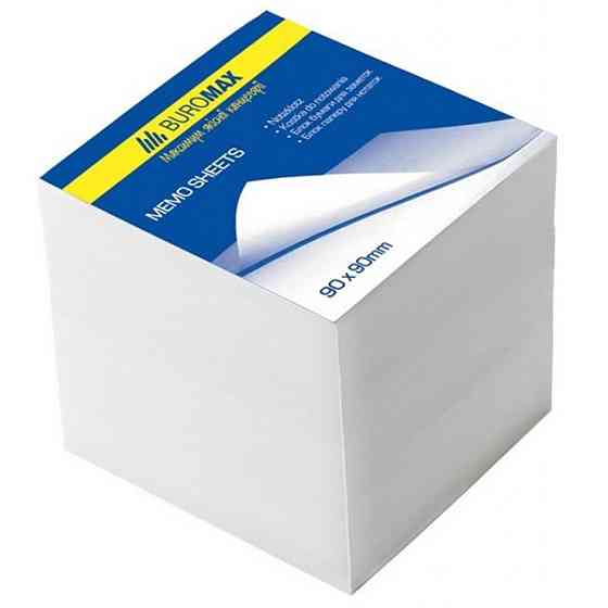 Бумага для заметок Buromax White 90х90х90мм., unglued (BM.2219) Винница
