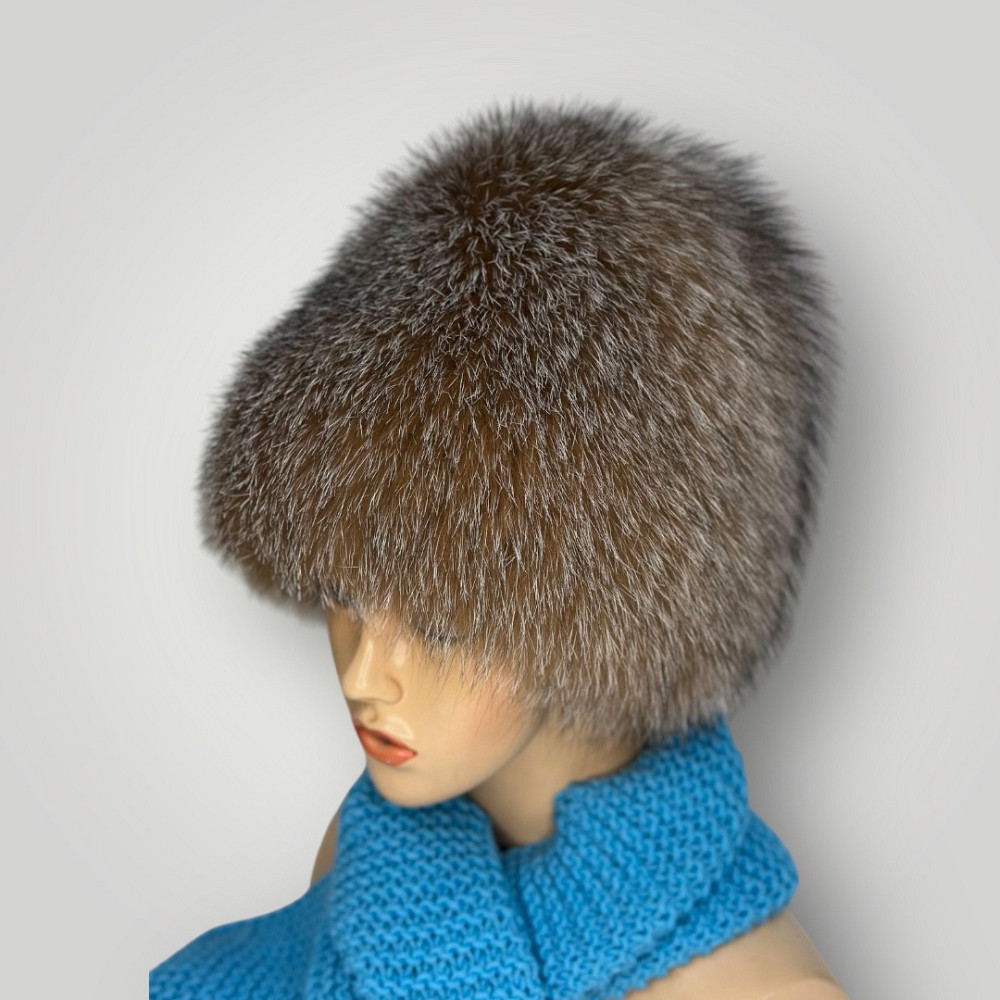 Шапка женская меховая сноп Диана Светло -коричневый Харьков - изображение 2