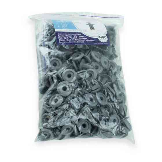 Клипса расп.VW,Audi,Fiat (отв 9,8-10,0, ш20, дл16,5) серая (100шт) №80 Мукачево