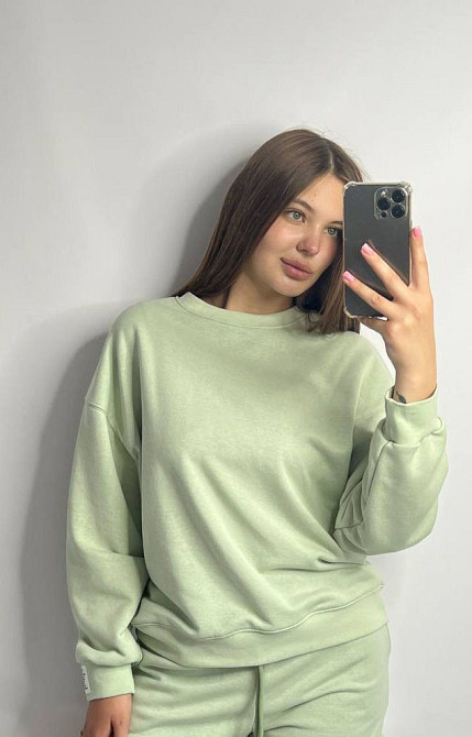 Свитшот женский трикотажный Зеленый яблоко M/L Харьков - изображение 2