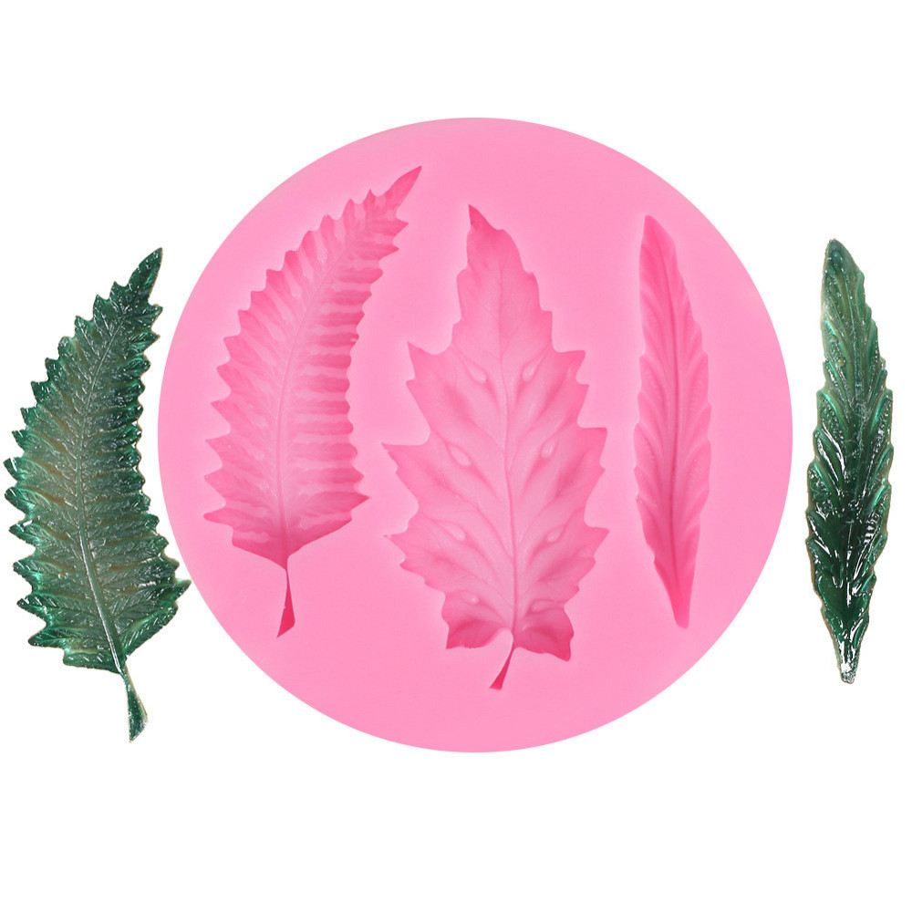 Силіконовий молд Листя 88 мм рожевий Київ - фото 7