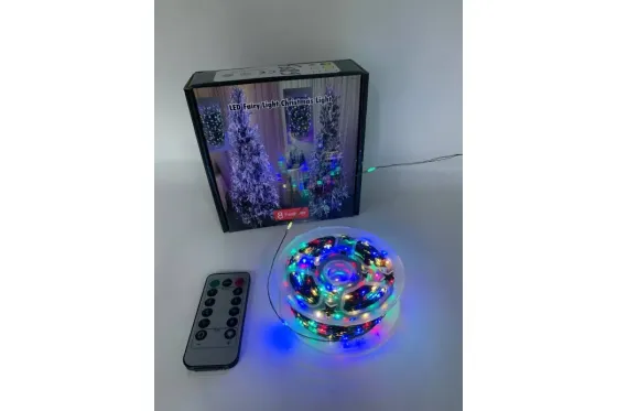 Гирлянда Роса 200 м МУЛЬТИК – зеленая нить, пульт, 8 режимов Коломия