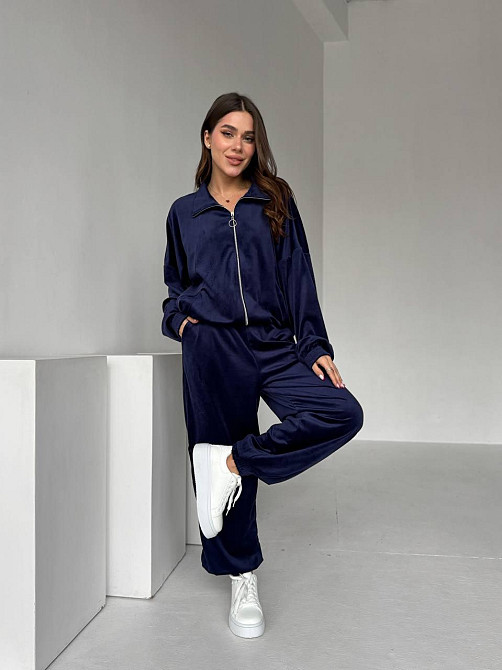 Жіночий прогулянковий костюм двійка: кофта і штани з турецького велюру Одеса - фото 6