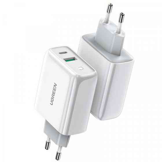 Зарядний пристрій 2xUSB 38W (1хUSB-A+1xType-C) Wall Charger Білий CD170 Ugreen (60468) Киев